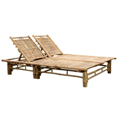 Șezlong de plajă pentru 2 persoane, bambus  GartenMobel Dekor