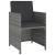 Set mobilier de exterior cu perne, 6 piese, gri, poliratan GartenMobel Dekor