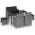 Set mobilier de exterior cu perne, 6 piese, gri, poliratan GartenMobel Dekor