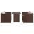 Set mobilier bistro cu perne, 3 piese, maro, poliratan   GartenMobel Dekor
