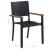 Set mobilier de exterior, 5 piese negru, poliratan, lemn acacia GartenMobel Dekor