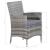 Set mobilier de exterior cu perne, 11 piese, gri, poliratan GartenMobel Dekor