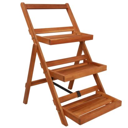 Suport de plante, 3 niveluri, 50x63x80 cm, lemn masiv de acacia GartenMobel Dekor