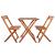 Set mobilier bistro pliabil, 3 piese, lemn masiv de acacia GartenMobel Dekor
