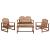 Set mobilier de grădină, 4 piese, lemn masiv de acacia  GartenMobel Dekor