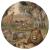 WallArt Tapet în formă de cerc „Animals of Africa”, 142,5 cm GartenMobel Dekor
