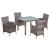 Set mobilier de exterior cu perne, 5 piese, gri, poliratan   GartenMobel Dekor