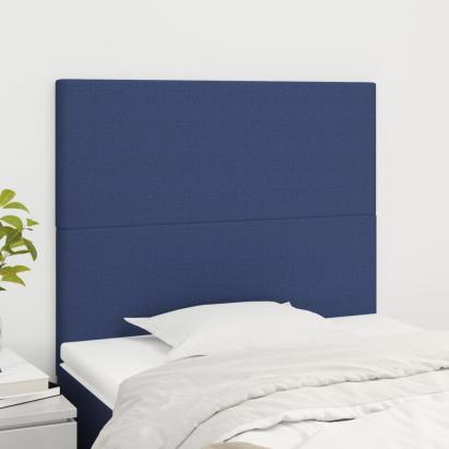 Tăblii de pat, 2 buc, albastru, 100x5x78/88 cm, textil GartenMobel Dekor