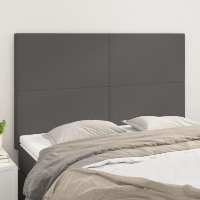 Tăblii de pat, 4 buc, gri, 72x5x78/88 cm, piele ecologică GartenMobel Dekor