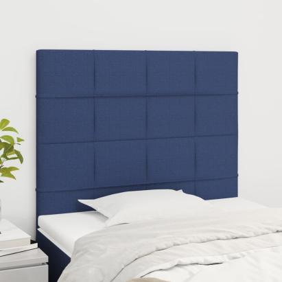 Tăblii de pat, 2 buc, albastru, 90x5x78/88 cm, textil GartenMobel Dekor