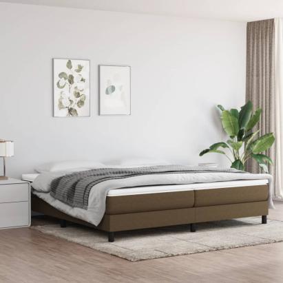 Cadru de pat box spring, maro închis, 200x200 cm, textil GartenMobel Dekor