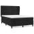 Pat box spring cu saltea, negru, 140x190 cm, catifea GartenMobel Dekor