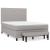 Pat box spring cu saltea, gri deschis, 140x190 cm, textil GartenMobel Dekor