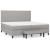 Pat box spring cu saltea, gri deschis, 200x200 cm, textil GartenMobel Dekor