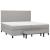 Pat box spring cu saltea, gri deschis, 200x200 cm, textil GartenMobel Dekor