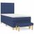 Pat box spring cu saltea, albastru, 100x200 cm, textil GartenMobel Dekor