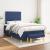 Pat box spring cu saltea, albastru, 120x200 cm, textil GartenMobel Dekor