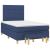 Pat box spring cu saltea, albastru, 120x200 cm, textil GartenMobel Dekor