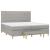 Pat box spring cu saltea, gri deschis, 200x200 cm, textil GartenMobel Dekor