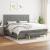 Pat box spring cu saltea, gri închis, 200x200 cm, textil GartenMobel Dekor