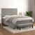 Pat box spring cu saltea, gri deschis, 140x190 cm, catifea GartenMobel Dekor