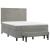 Pat box spring cu saltea, gri deschis, 140x190 cm, catifea GartenMobel Dekor