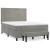 Pat box spring cu saltea, gri deschis, 140x200 cm, catifea GartenMobel Dekor