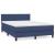 Pat box spring cu saltea, albastru, 140x200 cm, textil GartenMobel Dekor