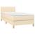Pat box spring cu saltea, crem, 90x200 cm, textil GartenMobel Dekor