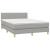 Pat box spring cu saltea, gri deschis, 140x190 cm, textil GartenMobel Dekor