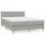 Pat box spring cu saltea, gri deschis, 140x190 cm, textil GartenMobel Dekor