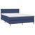 Pat box spring cu saltea, albastru, 140x200 cm, textil GartenMobel Dekor