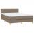 Pat continental cu saltea gri taupe 140x200 cm material textil GartenMobel Dekor