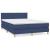 Pat continental cu saltea, albastru, 140x200cm, material textil GartenMobel Dekor