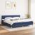 Pat box spring cu saltea, albastru, 200x200 cm, textil GartenMobel Dekor