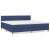 Pat box spring cu saltea, albastru, 200x200 cm, textil GartenMobel Dekor