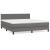 Pat box spring cu saltea, gri, 160x200 cm, piele ecologică GartenMobel Dekor