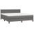 Pat box spring cu saltea, gri, 160x200 cm, piele ecologică GartenMobel Dekor