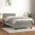 Pat box spring cu saltea, gri deschis, 90x190 cm, catifea GartenMobel Dekor