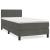 Pat box spring cu saltea, gri închis, 90x190 cm, catifea GartenMobel Dekor