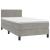 Pat box spring cu saltea, gri deschis, 90x200 cm, catifea GartenMobel Dekor