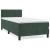 Pat box spring cu saltea, verde închis, 100x200 cm, catifea GartenMobel Dekor