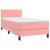 Pat box spring cu saltea, roz, 100x200 cm, catifea GartenMobel Dekor