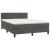 Pat box spring cu saltea, gri închis, 140x200 cm, catifea GartenMobel Dekor
