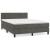 Pat box spring cu saltea, gri închis, 140x200 cm, catifea GartenMobel Dekor