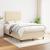 Pat box spring cu saltea, crem, 120x200 cm, textil GartenMobel Dekor