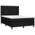 Pat box spring cu saltea, negru, 140x200 cm, textil GartenMobel Dekor
