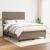 Pat continental cu saltea gri taupe 140x200 cm material textil GartenMobel Dekor