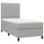 Pat box spring cu saltea, gri deschis, 100x200 cm, textil GartenMobel Dekor