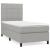 Pat box spring cu saltea, gri deschis, 100x200 cm, textil GartenMobel Dekor
